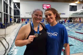 Nicola (left) with instructor Hollie (right)