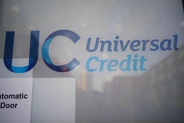 Pictured: Universal Credit sign