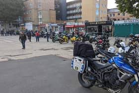 Bikes ready to meet Harry outside Monks Inn in Hemel Hempstead town centre.