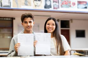 Dorian and Katy are delighted with their grades.