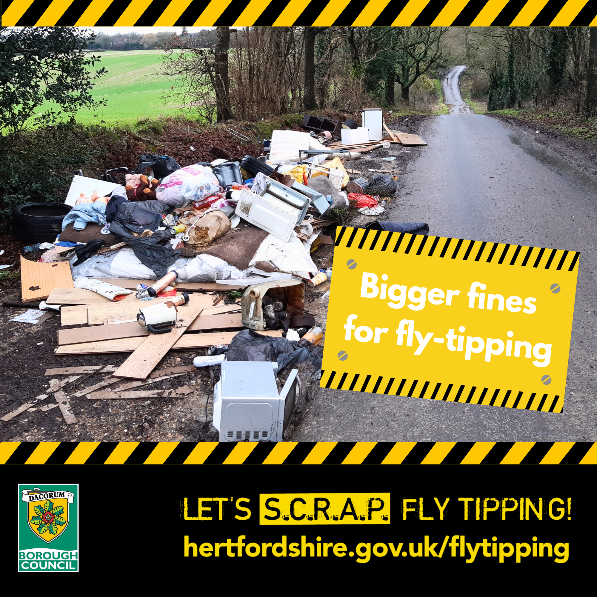 Dacorum Borough Council increases fines for fly-tipping