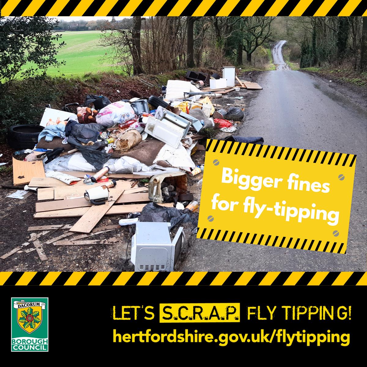 Dacorum Borough Council increases fines for fly-tipping