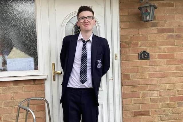 Pictured: Jack in his school uniform