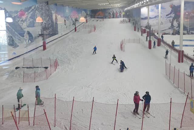 Slopes at Hemel Hempstead's Snow Centre where David met his hero, Ed.