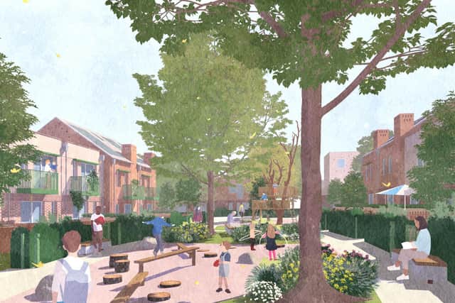 Conceptual view of the Westwick Row neighbourhood.