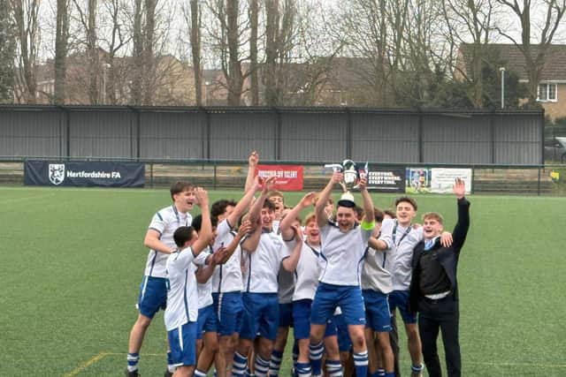 Tring Tornadoes U18s. Herts FA County Cup Winners