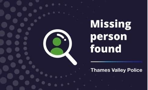 Thames Valley Police confirmed the good news this morning