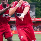 Millar Matthews-Lewis celebrates. Photo: Jemma Sear/HHTFC.