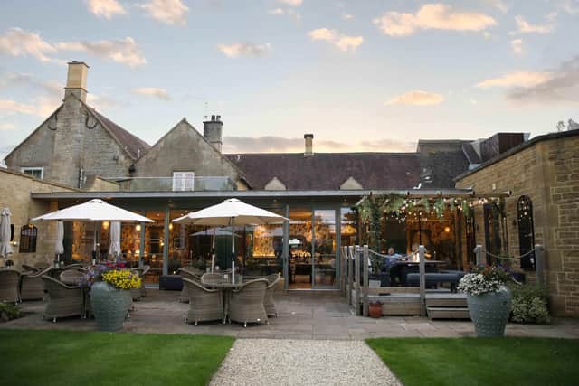 The outdoor decking area at Dormy House.
