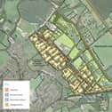 The plans of the village, Marshcroft, which have been submitted to the council.