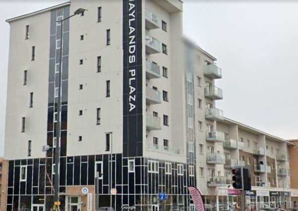 The flat is located at Hosking Court in Maylands Avenue