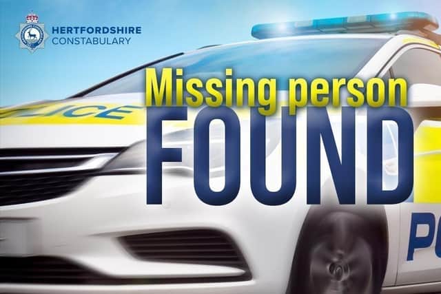 A wanted appeal relating to a missing Berkhamsted woman has ended