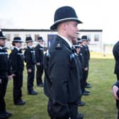 Herts PCC David Lloyd with police officers