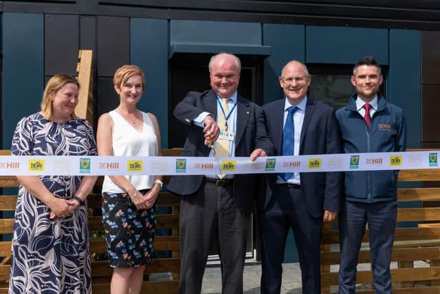 From left: Claire Hamilton - Chief Executive at Dacorum Borough Council, Wendy Lewington - Chief Executive at DENS, Cllr Alan Anderson, David Barrett - Head of Development at Dacorum Borough Council, Ryan Harris - Regional Director at The Hill Group.