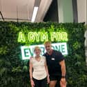 Jean Grant with personal trainer Kieran