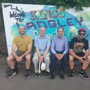 Station adopter Alex Michaels, Cillr Alan Johnson, John Richardson from Imagination Tech-nologies, graffiti artist Mark Tanti and LNR Kings Langley booking officer Ian Hendey.