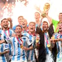 Argentina celebrate their World Cup win in 2022.