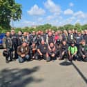 Group of riders before they set off for London.