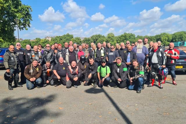 Group of riders before they set off for London.