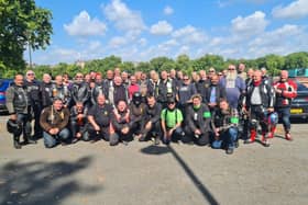 Group of riders before they set off for London.