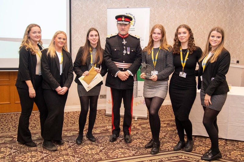 Team Dingo Dollars receiving their award from The Lord Lieutenant of Hertfordshire