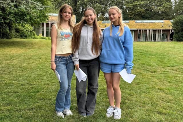 GCSE students Izzy, Evangeline and Lexie.