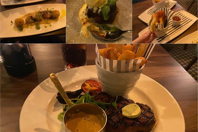 Pictured: My meal from Fishery Inn