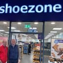 Old school pals Dacorum Mencap Chair David Josephs and Shoe Zone Chairman Charles Smith reunite
