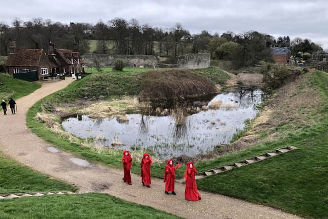 Extinction Rebellion's Red Rebels caused a stir in Berkhamsted on Saturday (April 1)