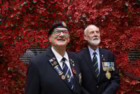 War veterans David John Dade (Left) and Ken Sprowles at the launch of the Royal British Legion's Poppy Appeal in central London (photo: Getty Images)