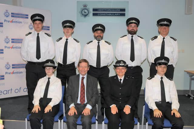 The newest recruits at Hertfordshire Police Headquarters.