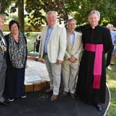 Gagan Mohindra MP, Mayor of Dacorum, Margaret Sharp. Rt Hon Sir Mike Penning MP, Cllr Rob Beauchamp and Rev Canon John Williams