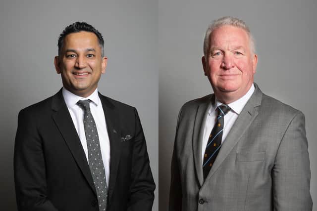 From left: Gagan Mohindra MP and Sir Mike Penning MP