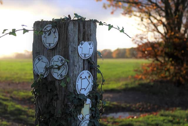 Pictured: Footpath sign