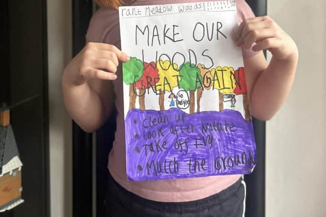 Elliotte wants the council to step in and help clear her local woods. Photo: Louisa Sheward
