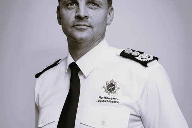 Hertfordshire's chief fire officer Alex Woodman