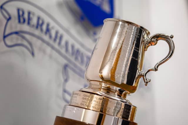 The Berkhamsted Trophy cup could be won by a man or woman this year.