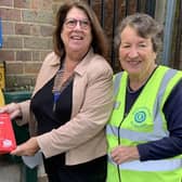 Photo shows, (left) President Wendy de Lisle and (right) Secretary Isobel Wilkinson of Berkhamsted Inner Wheel at the Civic Centre in Berkhamsted with the Bleed Control Kit.