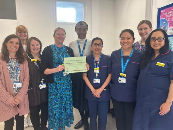 Preceptorship team receiving award
