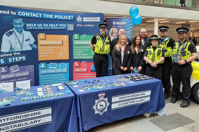 Hertfordshire Constabulary promotes its new campaign in Watford