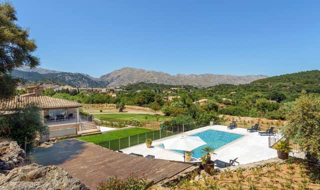 Mountain views from Villa Es Costes.