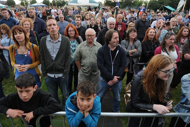 Field Music entertain the crowds in Thompson Park, as they headline the Cultural Spring Summer Street Festival in 2016. Were you there?