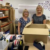 l-r volunteers Karen and Hilary