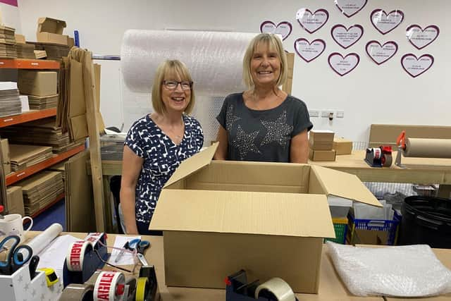 l-r volunteers Karen and Hilary