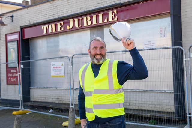 New landlord of The Jubilee, Francis Bloss outside the pub.