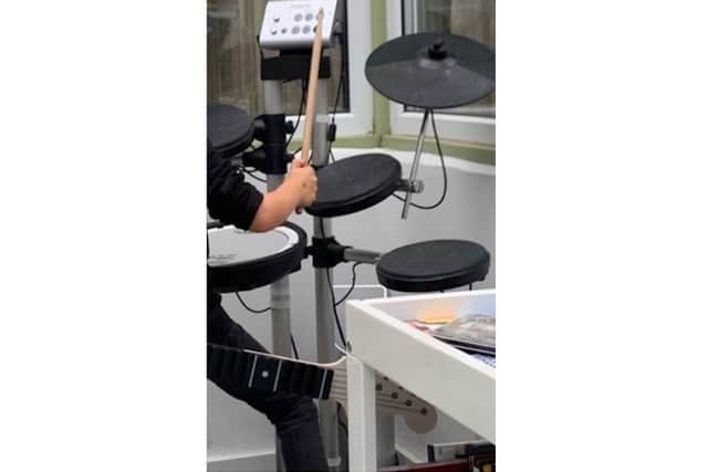 The police have released this image of the drum kit