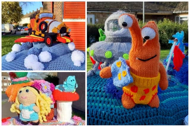 The knitting group is appealing for businesses to donate money for their garage rent.