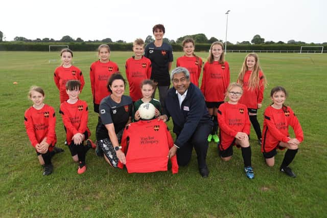 Codicote Youth FC with the new Taylor Wimpey branded football shirts