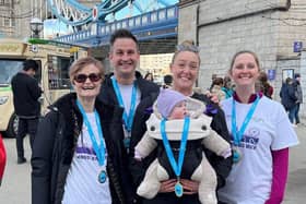 Eileen from Hemel Hemsptead (left) completed the walk with her family