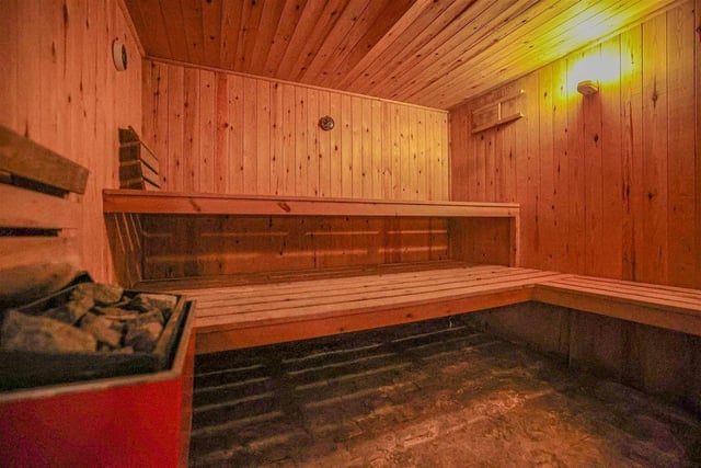 A sauna provides the perfect way to relax after a long week.